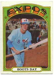 1972 Topps Baseball Cards      254     Boots Day